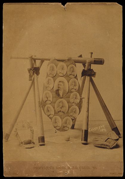1891 Portland Base Ball Club Imperial Cabinet Photo